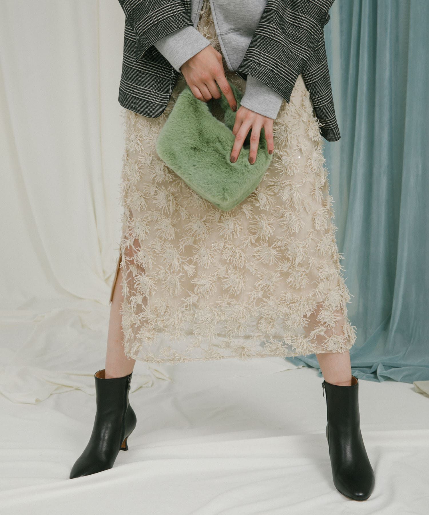 URBAN RESEARCH ROSSO「チュールフラワーレイヤードスカート」|スカート|