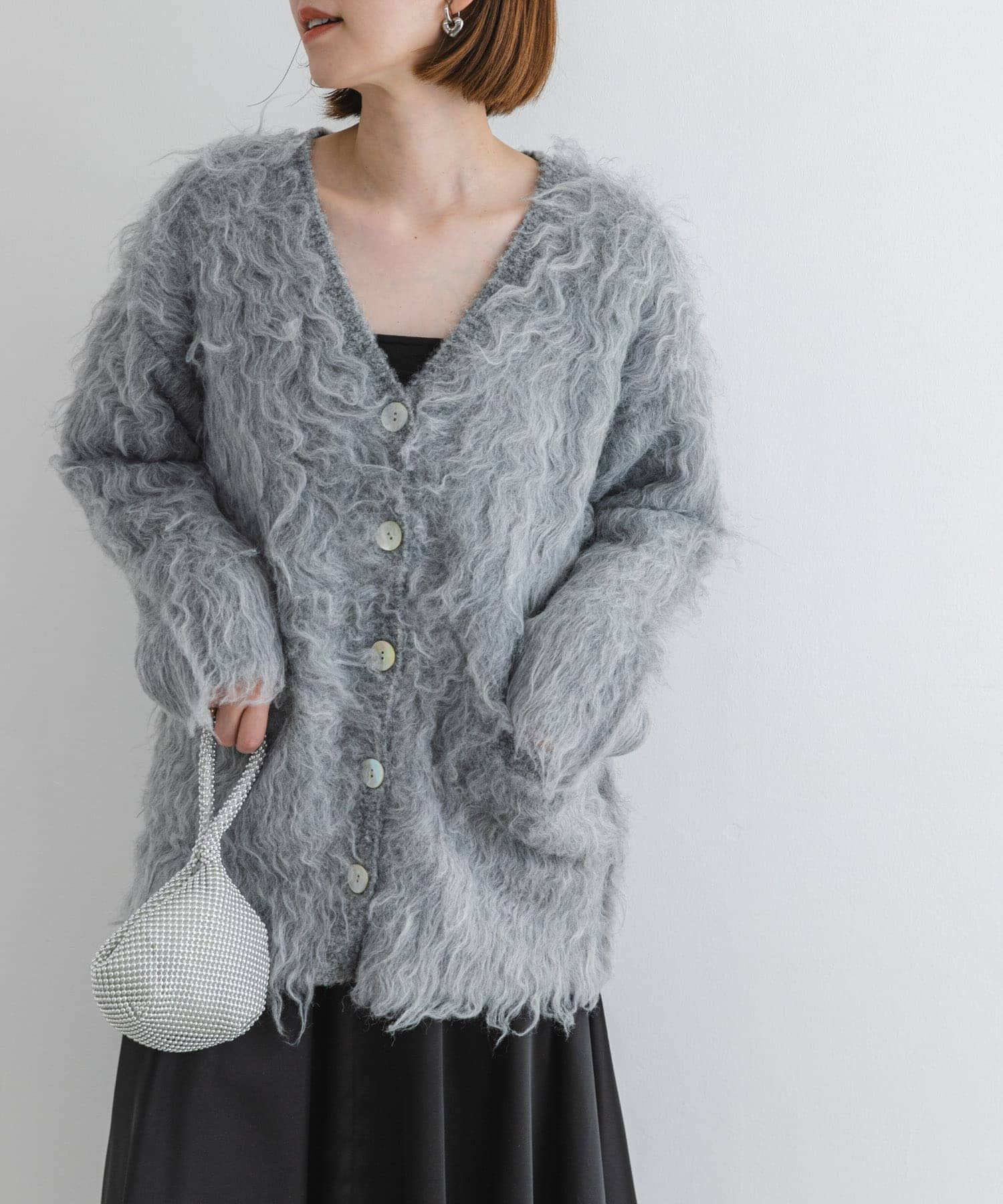 URBAN RESEARCH ROSSO「F by ROSSO　シープドッグシャギーカーディガン」|カーディガン|