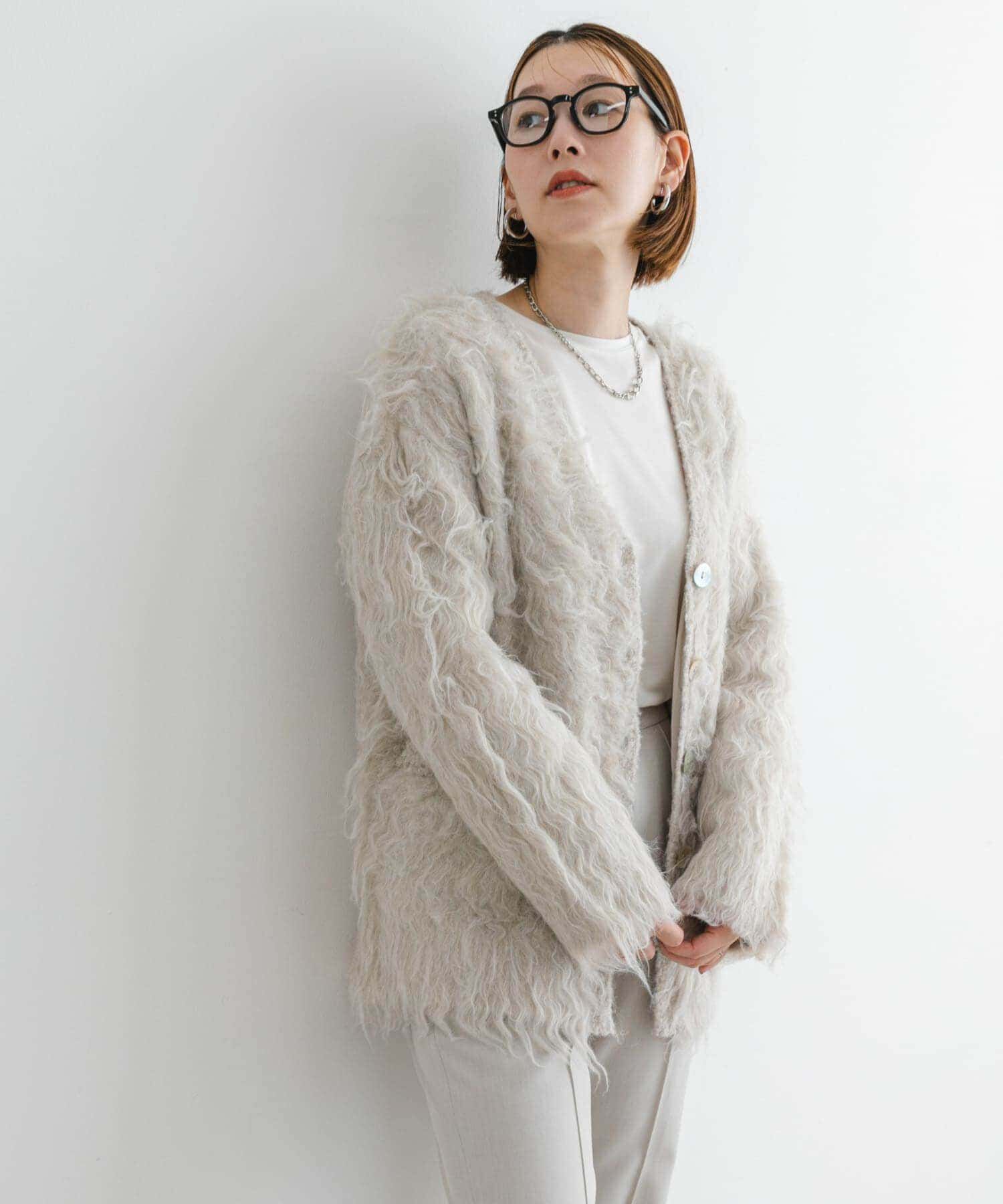 URBAN RESEARCH ROSSO「F by ROSSO　シープドッグシャギーカーディガン」|カーディガン|