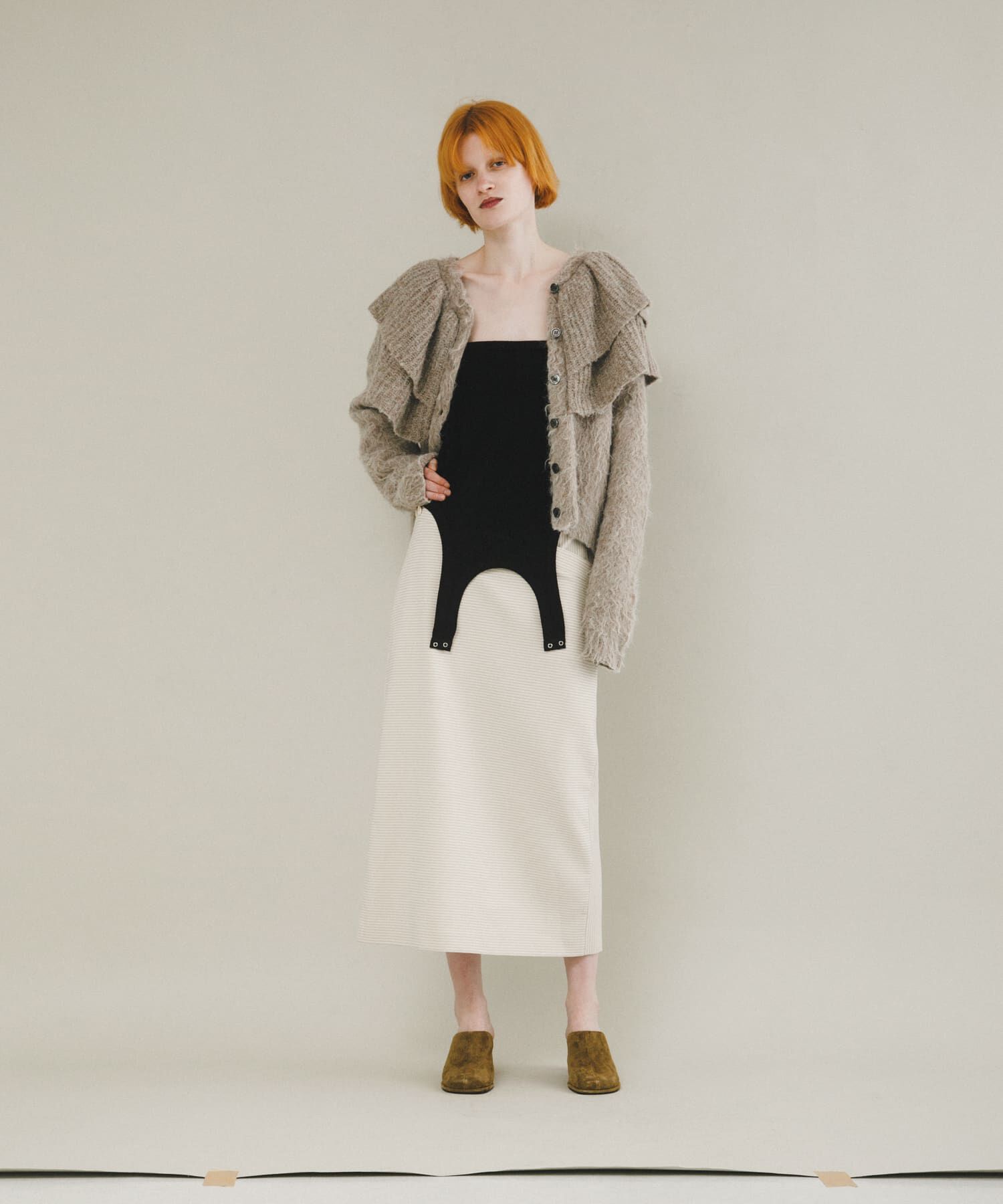 LAATO「stripe midi skirt」|スカート|