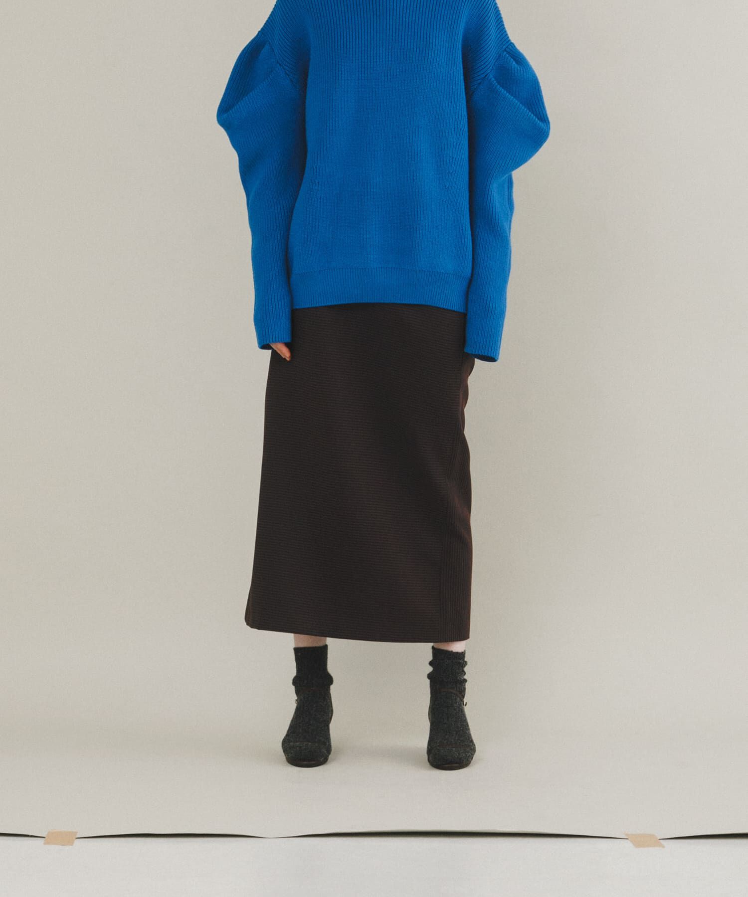 LAATO「stripe midi skirt」|スカート|ブラウン