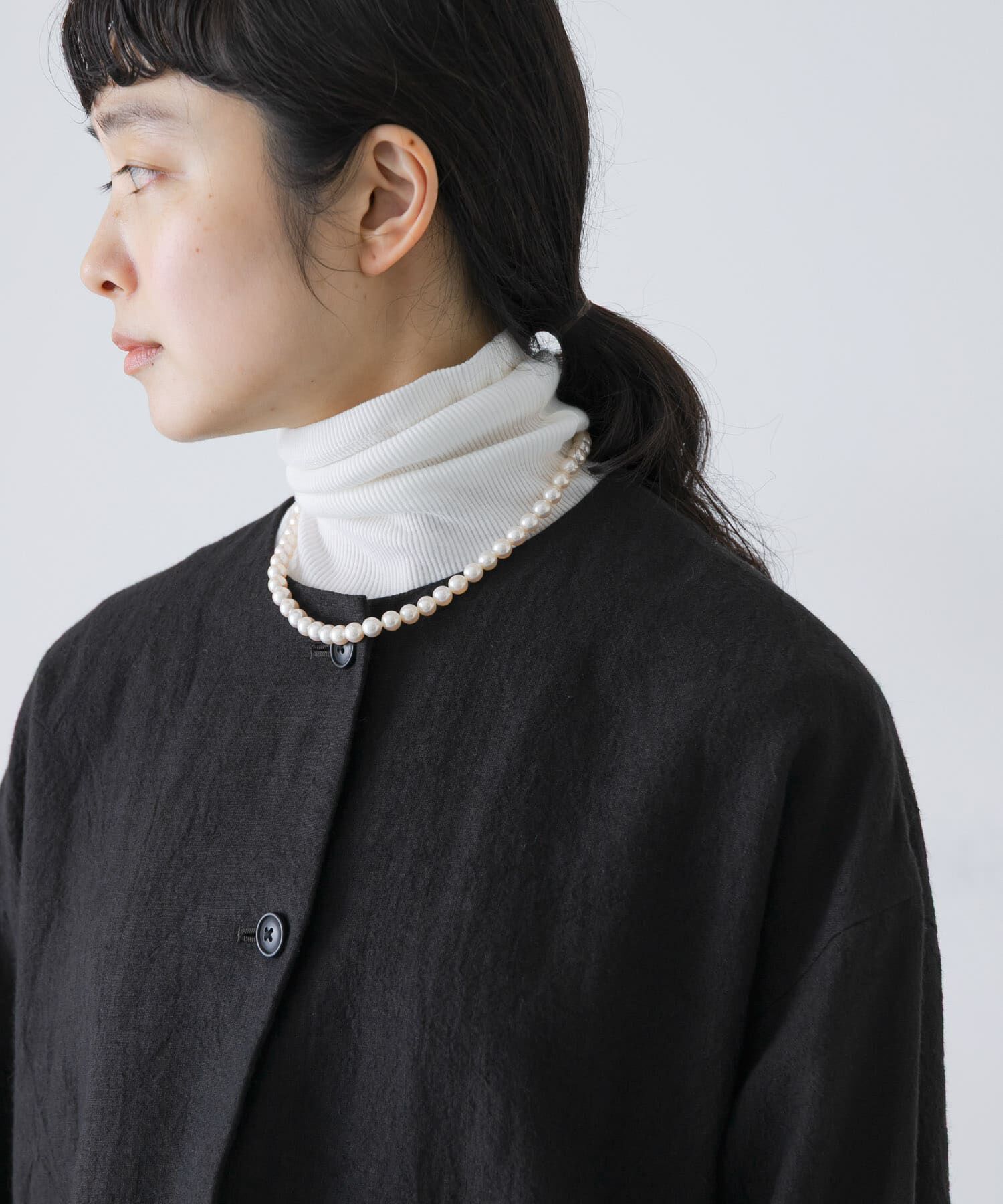 リネンラミーノーカラージャケット（かぐれ）｜ルミネのファッション