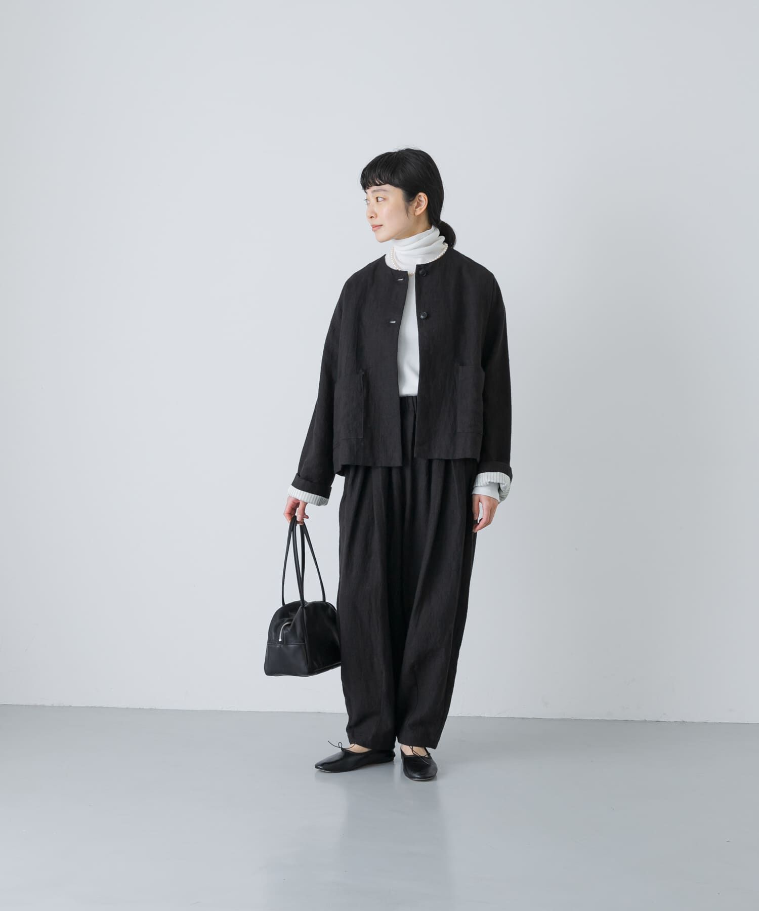 リネンラミーノーカラージャケット（かぐれ）｜ルミネのファッション