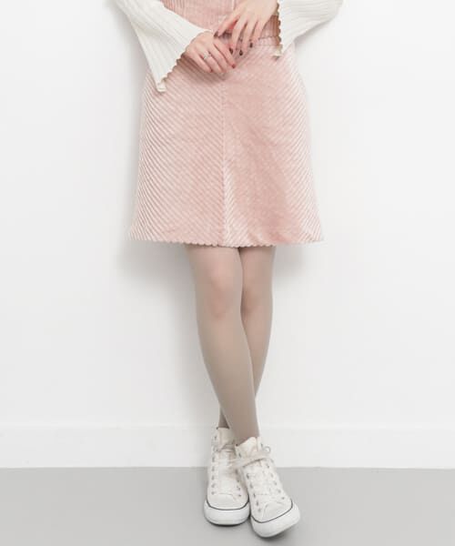  「ワイドコーデュロイミニスカート&there4;」|スカート|