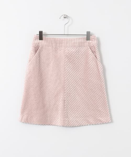  「ワイドコーデュロイミニスカート&there4;」|スカート|ピンク