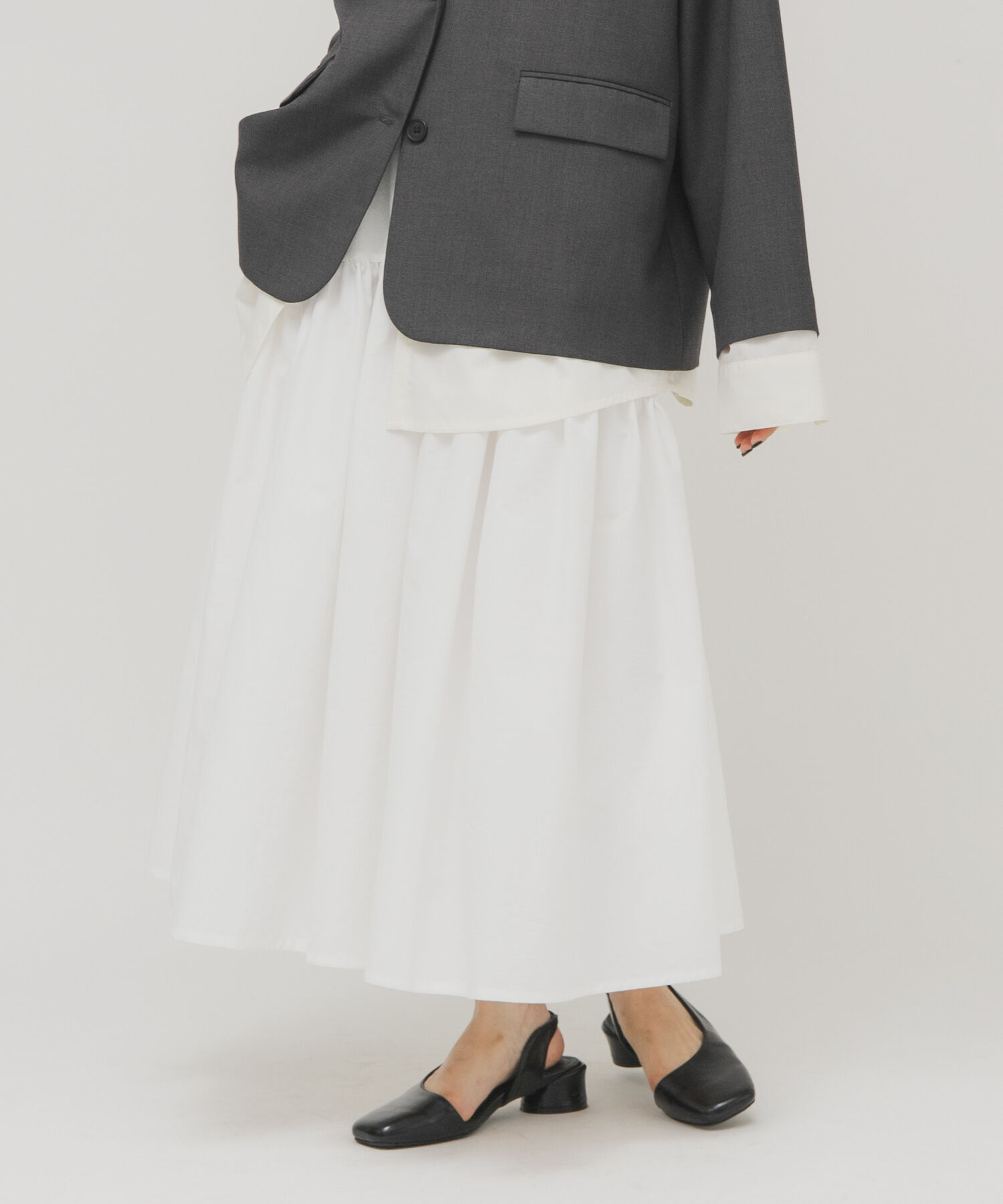  「ボリュームミディスカート」|スカート|