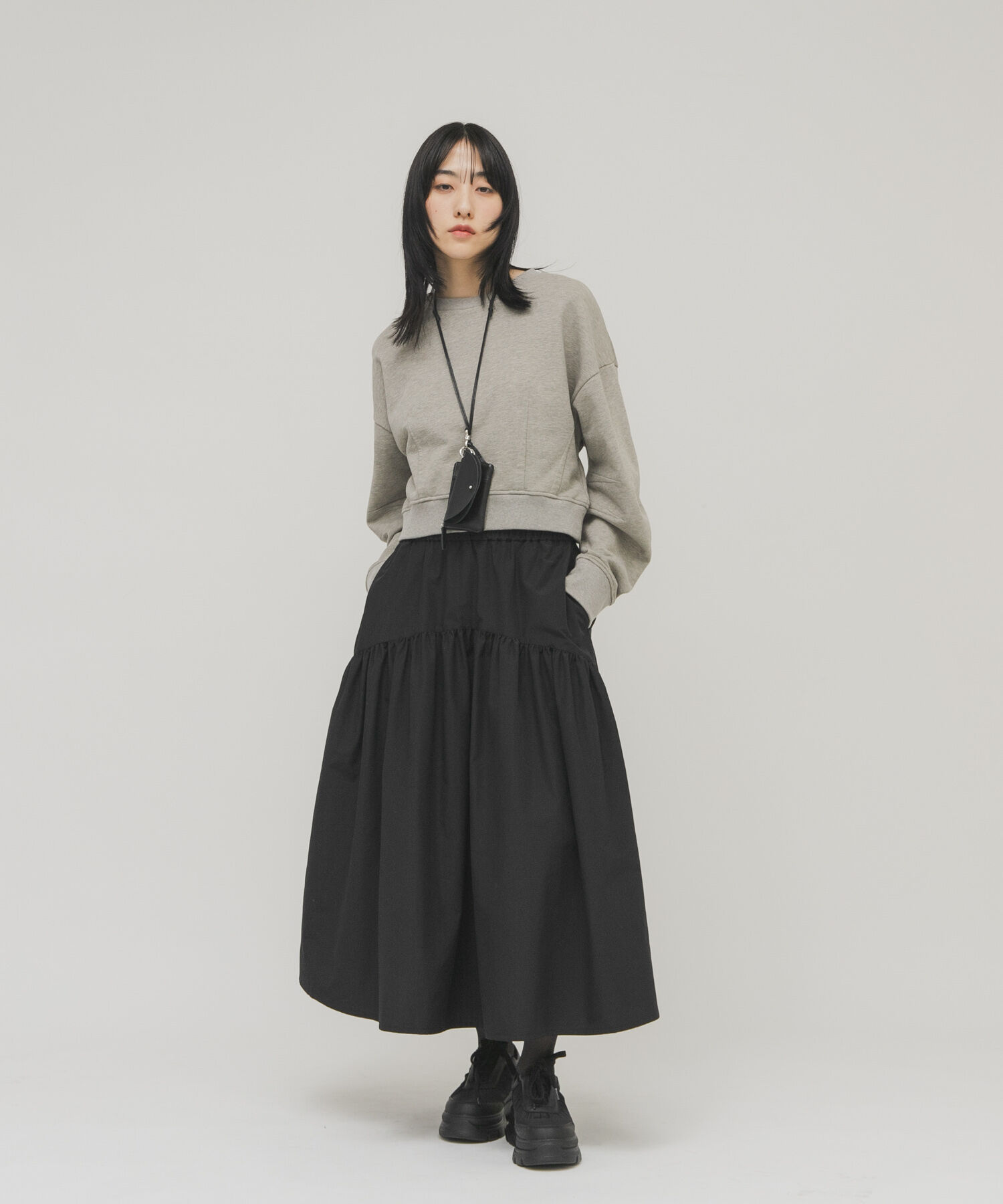  「ボリュームミディスカート」|スカート|
