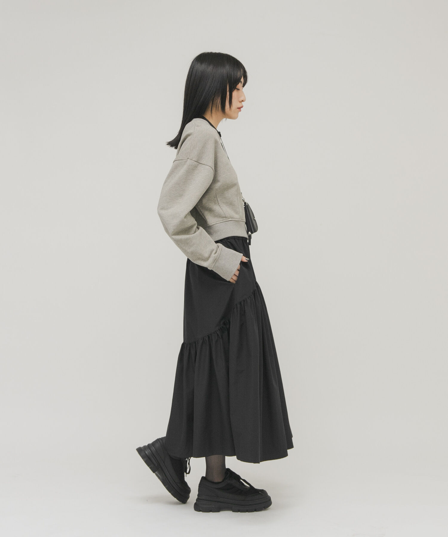  「ボリュームミディスカート」|スカート|
