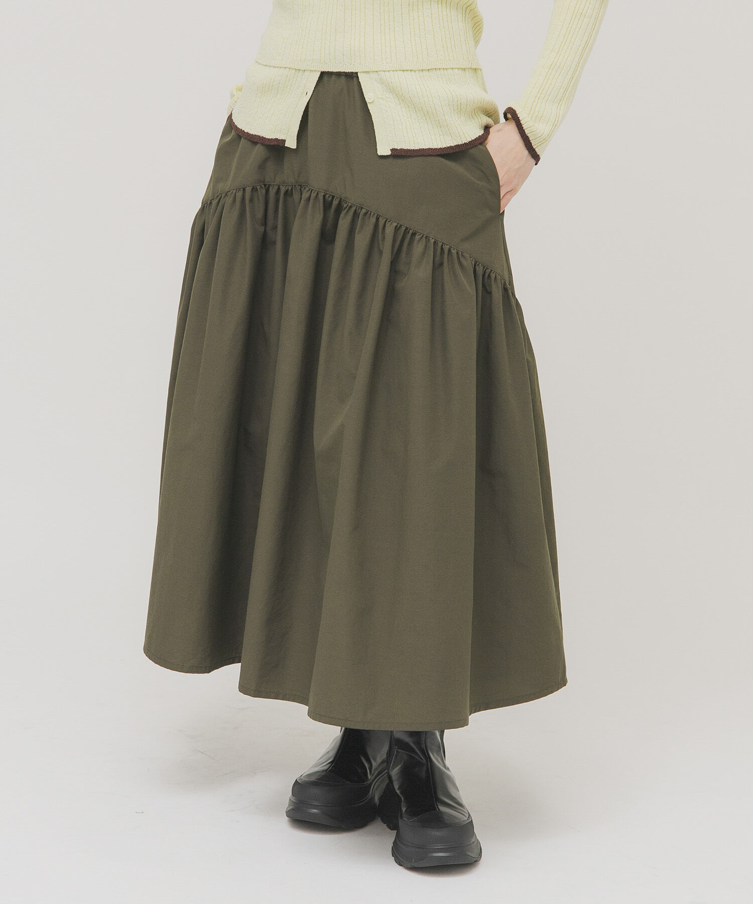  「ボリュームミディスカート」|スカート|