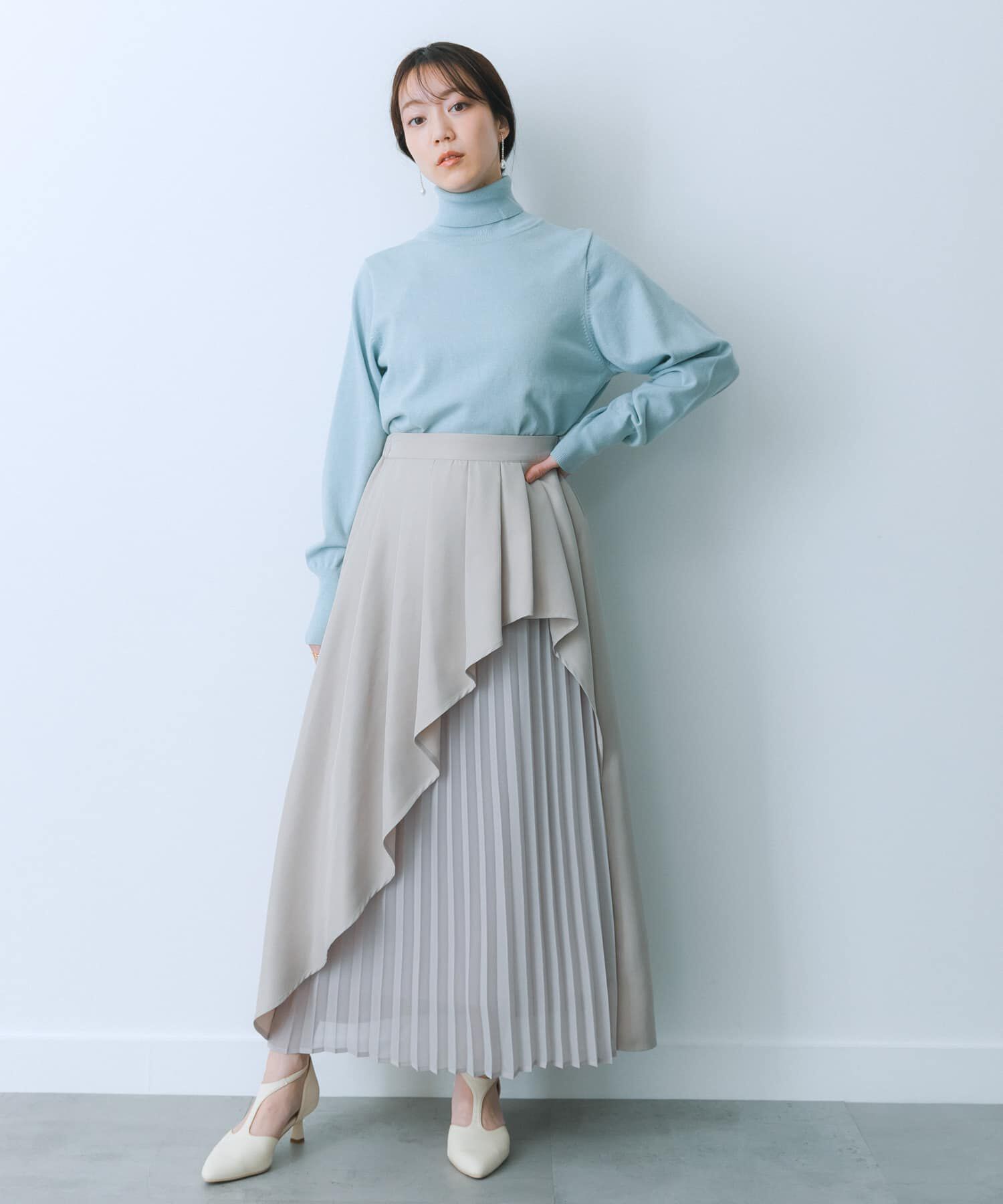 SENSE OF PLACE by URBAN RESEARCH「シアープリーツレイヤードスカート」|スカート|