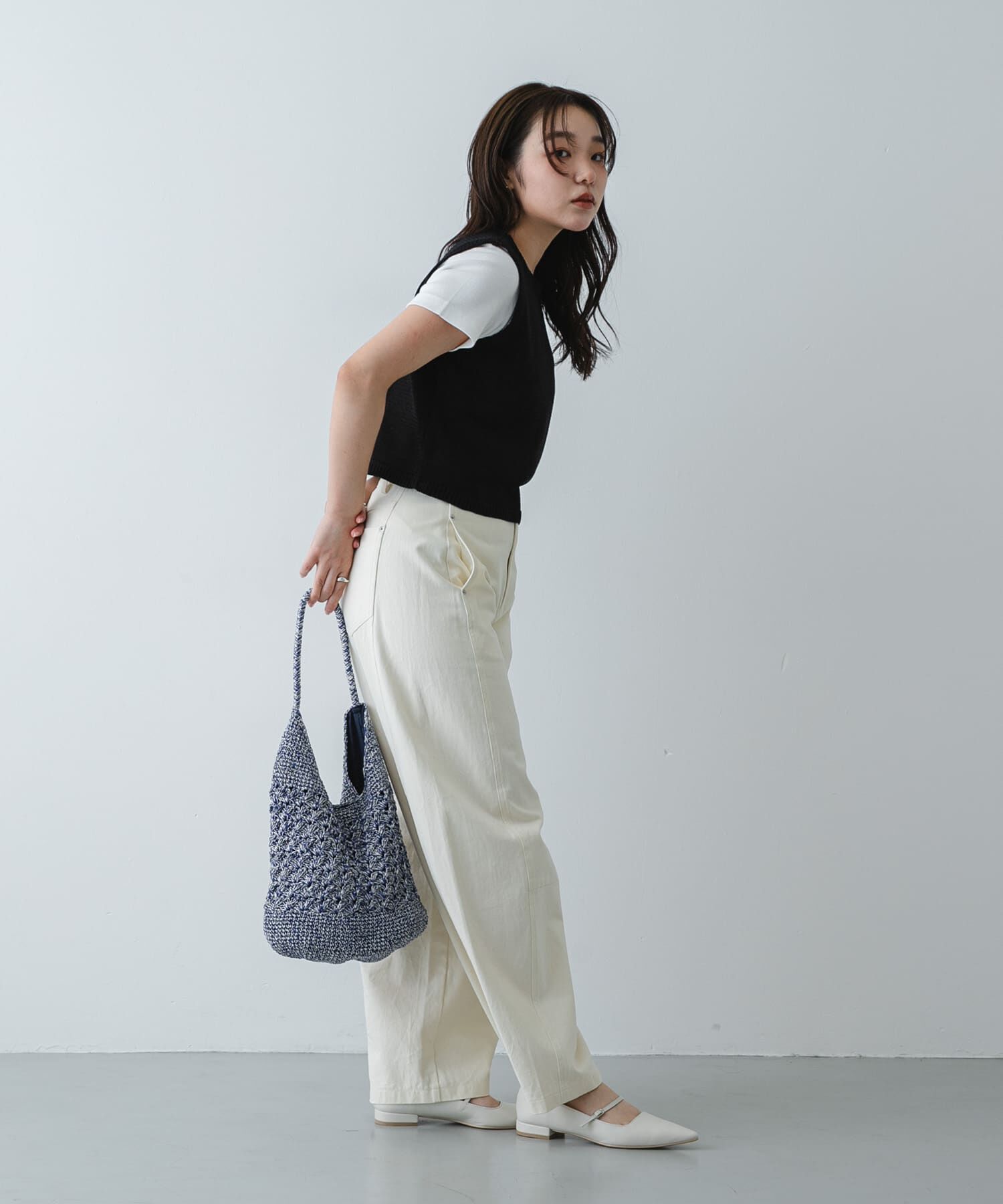 SENSE OF PLACE by URBAN RESEARCH「メタリックヤーンバッグ」|かごバッグ|