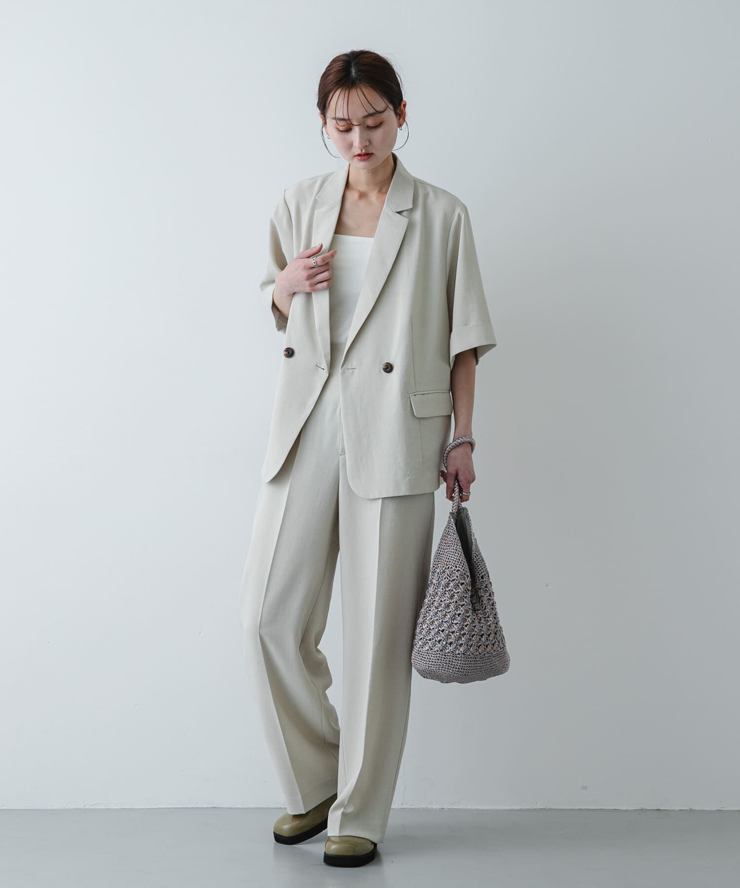 SENSE OF PLACE by URBAN RESEARCH「メタリックヤーンバッグ」|かごバッグ|