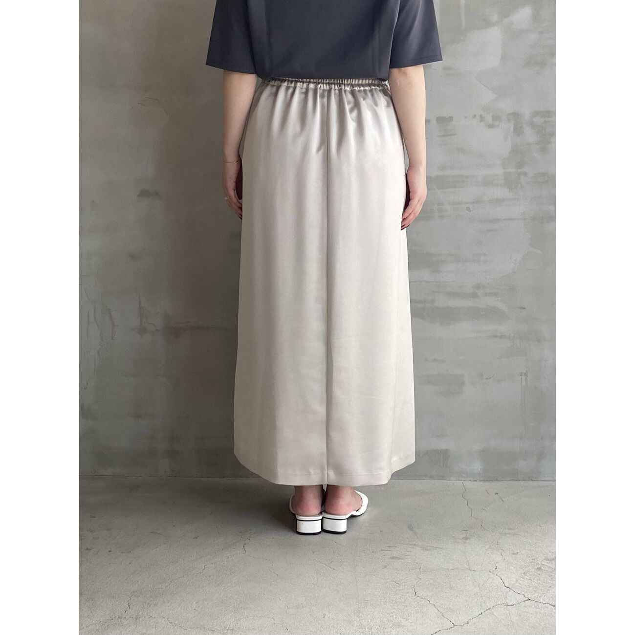 HELIOPOLE「HELIOPOLE KALINE SATIN SKIRT SOLID」|スカート|