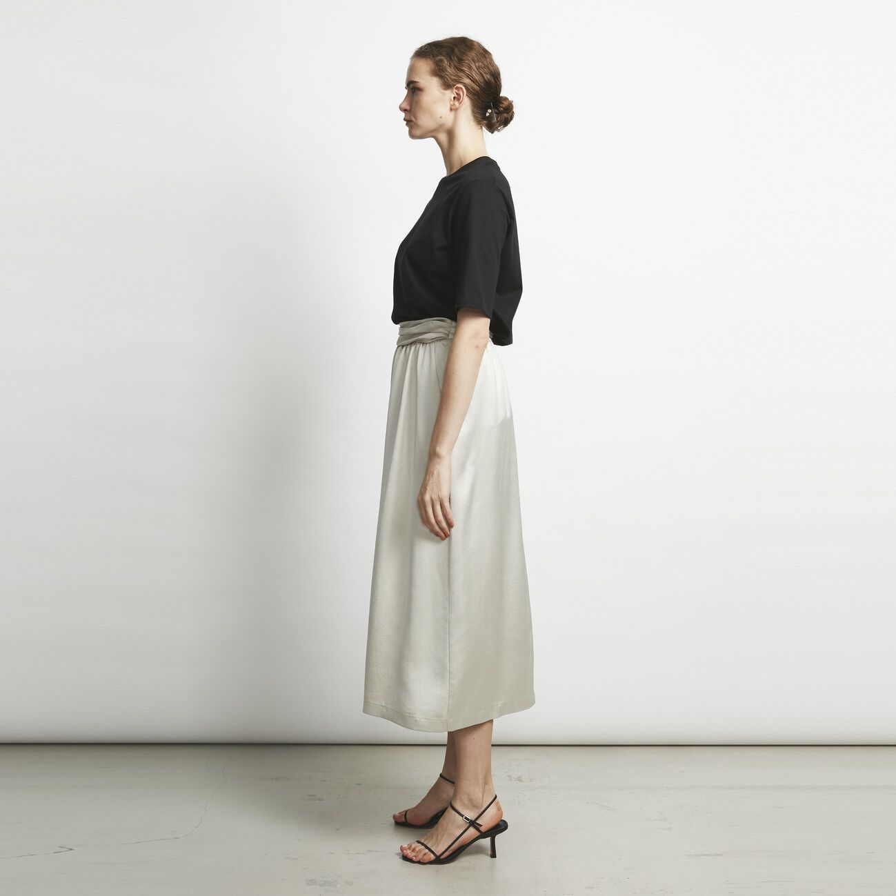 HELIOPOLE「HELIOPOLE KALINE SATIN SKIRT SOLID」|スカート|