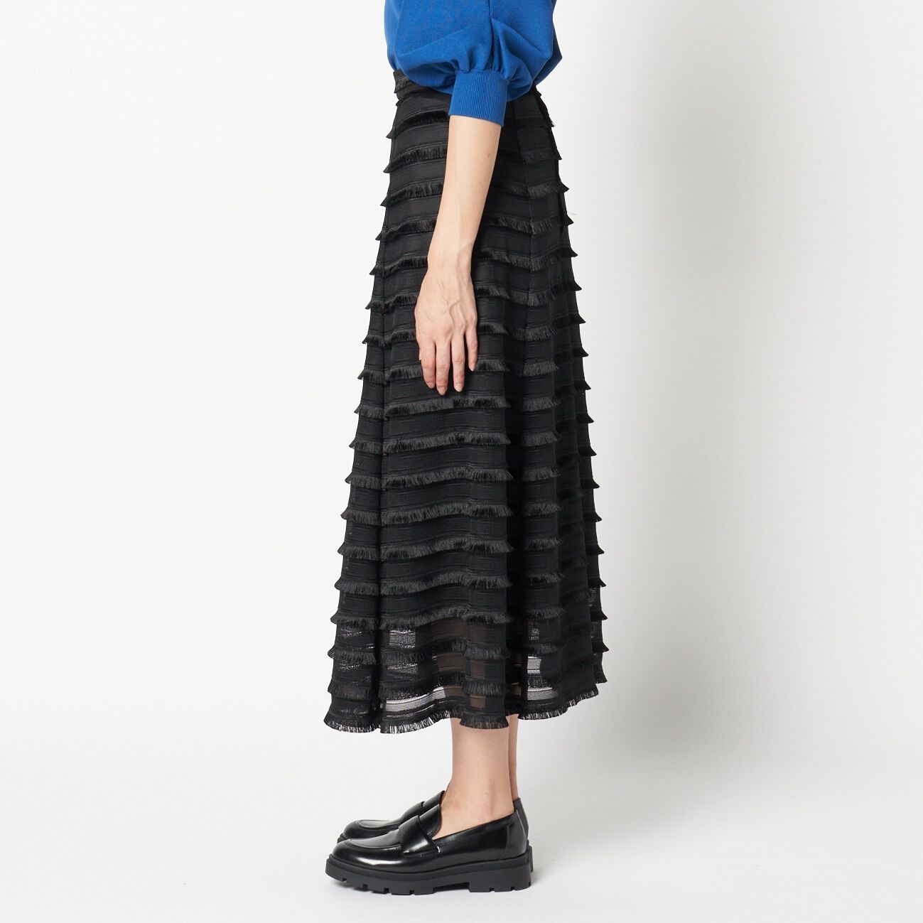 HELIOPOLE「HELIOPOLE FRINGE FLARE SKIRT」|スカート|