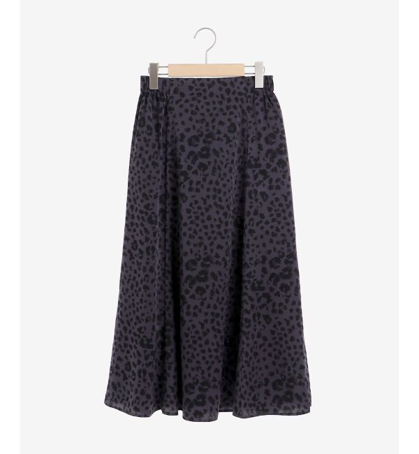 le.coeur blanc「レオパードサテンフレアスカート」|フレア|