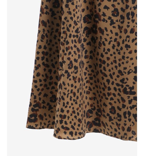 le.coeur blanc「レオパードサテンフレアスカート」|フレア|