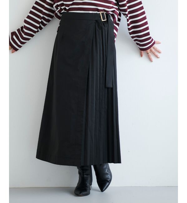 le.coeur blanc「サイドプリーツバックルツキスカート」|スカート|