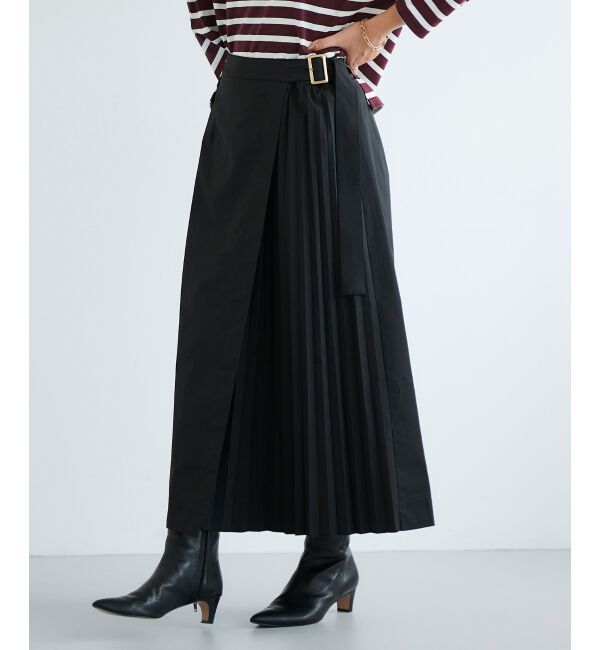 le.coeur blanc「サイドプリーツバックルツキスカート」|スカート|