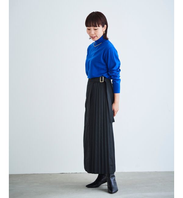 le.coeur blanc「サイドプリーツバックルツキスカート」|スカート|