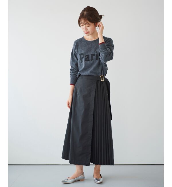 le.coeur blanc「サイドプリーツバックルツキスカート」|スカート|