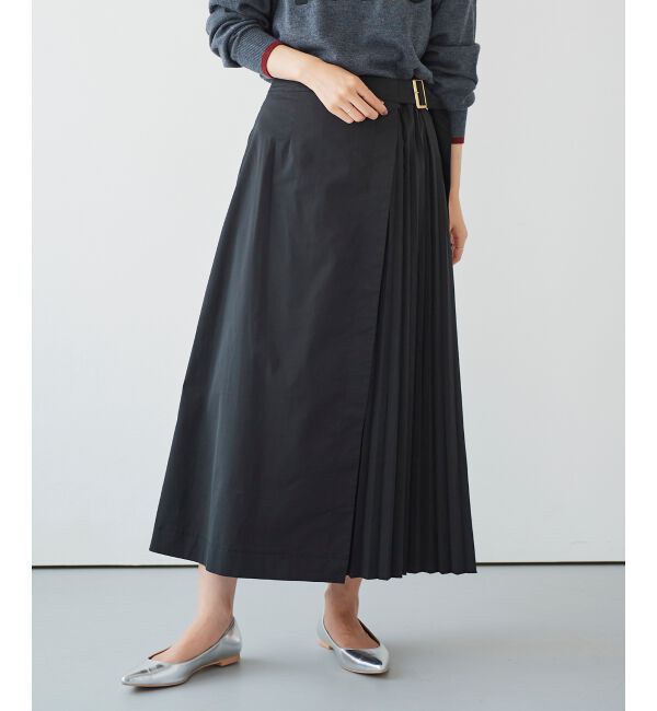 le.coeur blanc「サイドプリーツバックルツキスカート」|スカート|