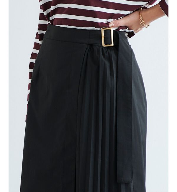 le.coeur blanc「サイドプリーツバックルツキスカート」|スカート|