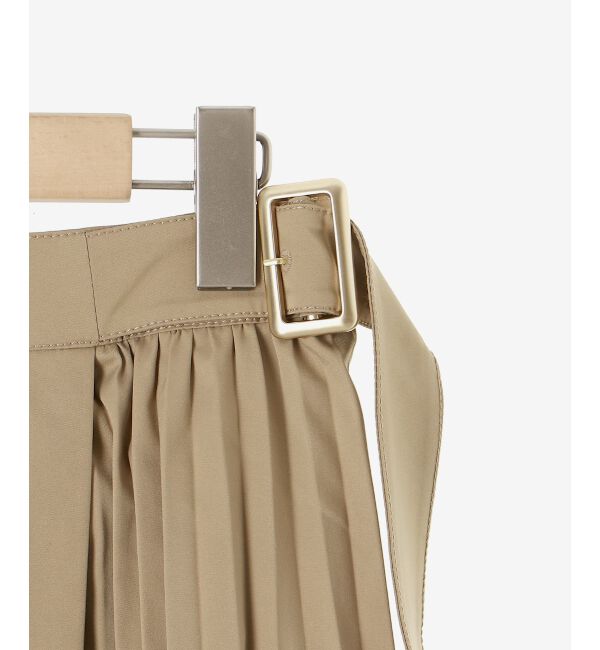 le.coeur blanc「サイドプリーツバックルツキスカート」|スカート|