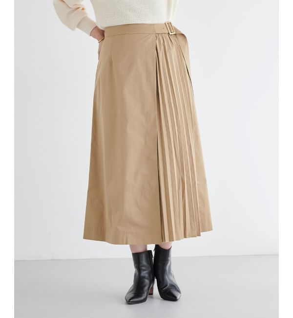 le.coeur blanc「サイドプリーツバックルツキスカート」|スカート|