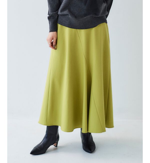 le.coeur blanc「《手洗い可能》カシミヤタッチフレアスカート」|フレア|