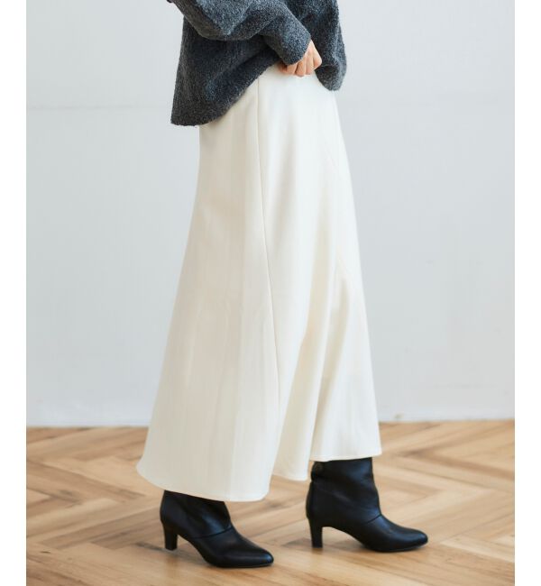 le.coeur blanc「《手洗い可能》カシミヤタッチフレアスカート」|フレア|