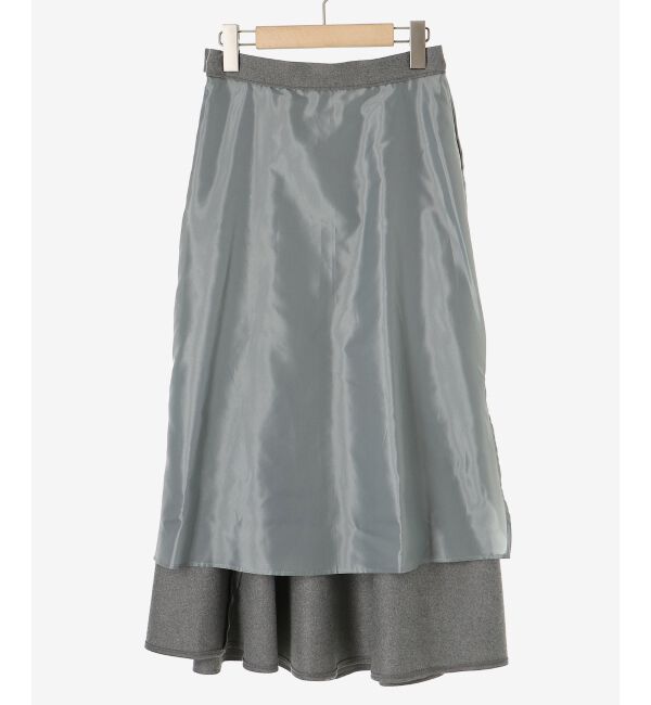 le.coeur blanc「《手洗い可能》カシミヤタッチフレアスカート」|フレア|