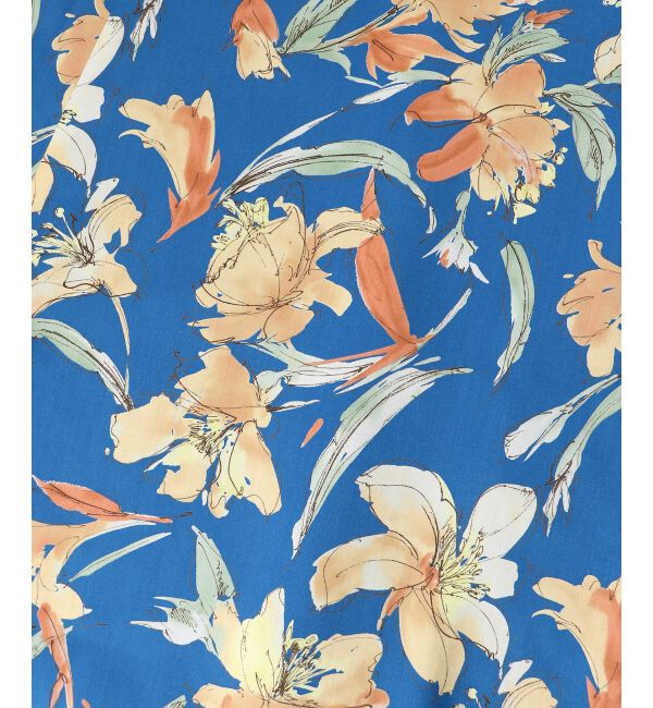 le.coeur blanc「《手洗い可能》カラービッグフラワーフレアスカート」|フレア|