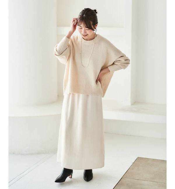 le.coeur blanc「ソフトグリッターナロースカート」|スカート|