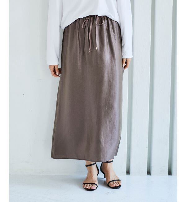 le.coeur blanc「ソフトグリッターナロースカート」|スカート|