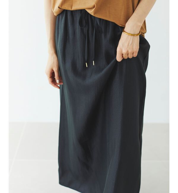 le.coeur blanc「ソフトグリッターナロースカート」|スカート|