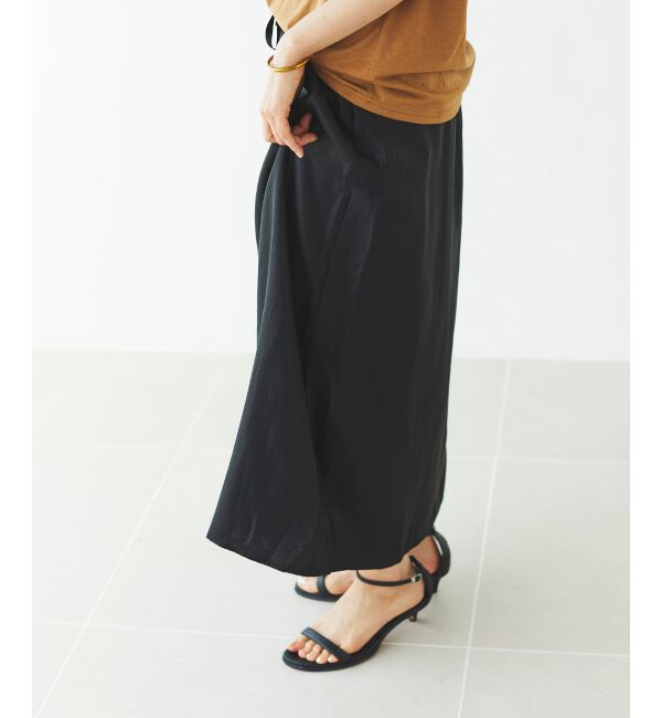 le.coeur blanc「ソフトグリッターナロースカート」|スカート|