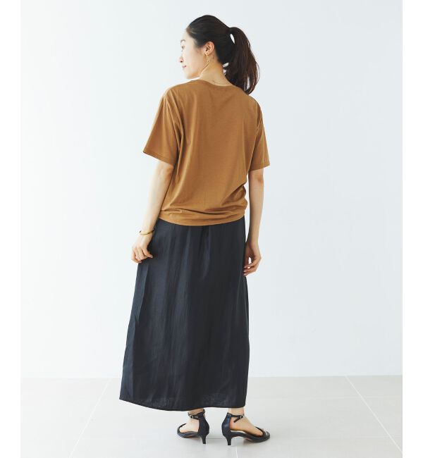 le.coeur blanc「ソフトグリッターナロースカート」|スカート|