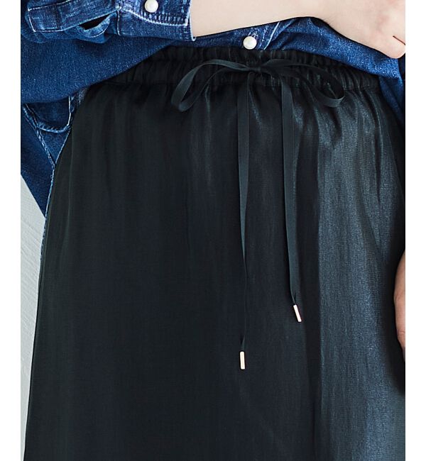 le.coeur blanc「ソフトグリッターナロースカート」|スカート|