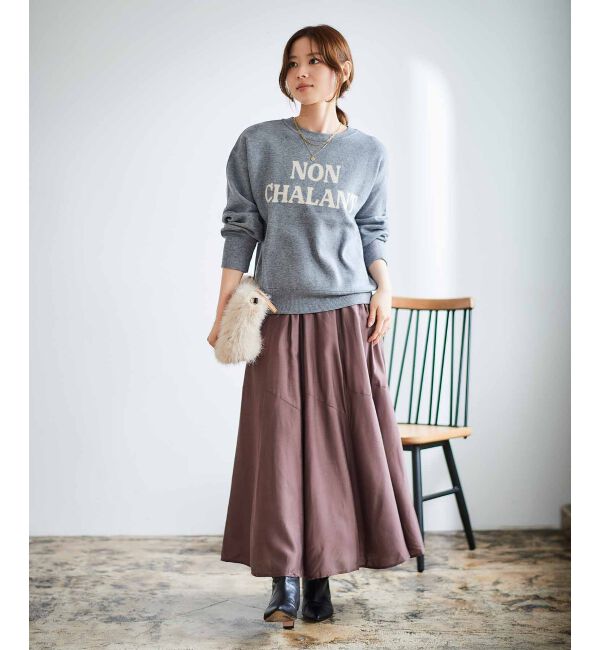 le.coeur blanc「《手洗い可能》シルキーローンギャザースカート」|スカート|