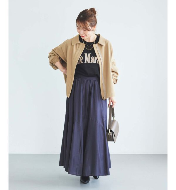 le.coeur blanc「《手洗い可能》シルキーローンギャザースカート」|スカート|