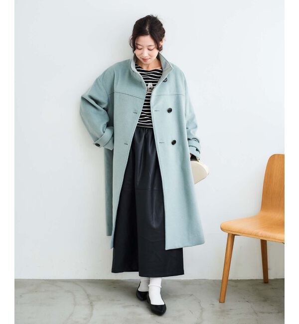 le.coeur blanc「ギャザーコクーン合皮スカート」|スカート|