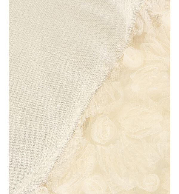  「チュール刺繍ハーフスリーブカーディガン」|カーディガン|