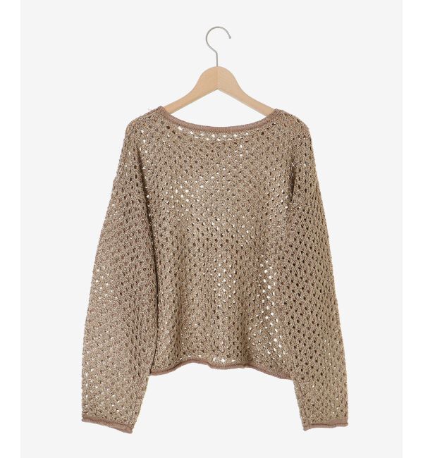  「スパンコールメッシュニットプルオーバー」|ニット・セーター|