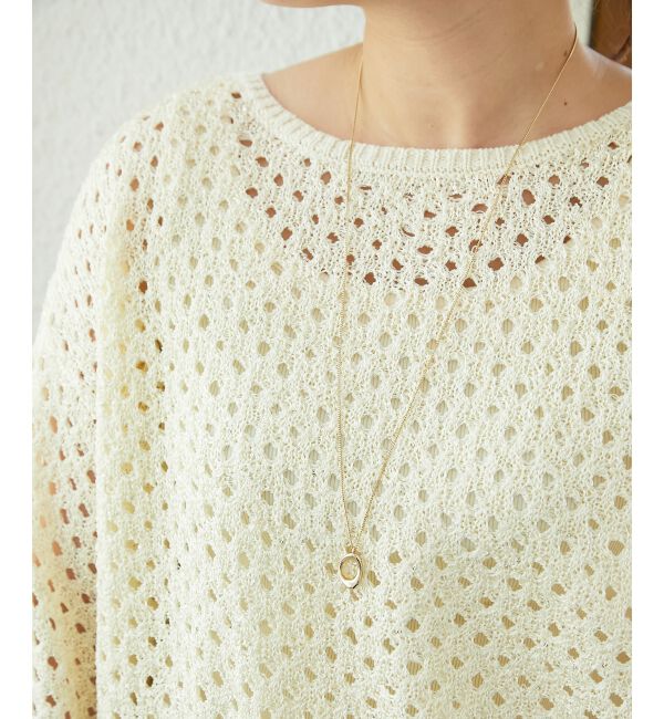  「スパンコールメッシュニットプルオーバー」|ニット・セーター|