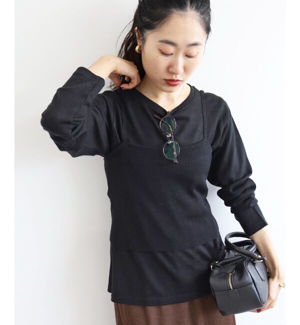  「《手洗い可能》ニットプルオーバー&times;ビスチェセット」|ニット・セーター|