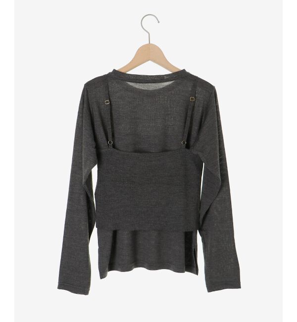  「《手洗い可能》ニットプルオーバー&times;ビスチェセット」|ニット・セーター|