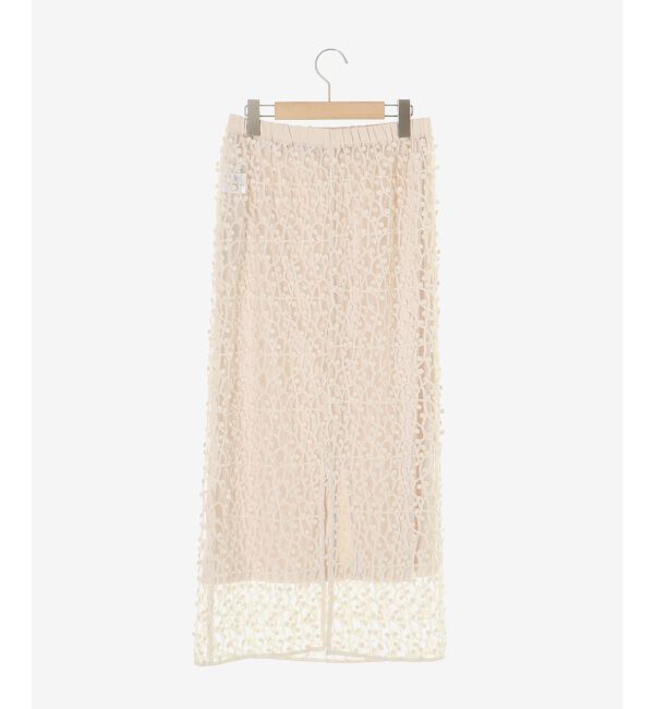  「シアー刺繍ナロースカート」|スカート|