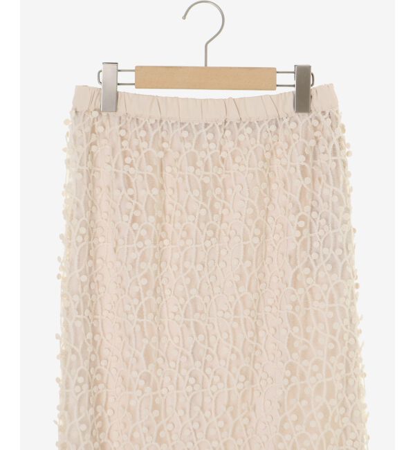  「シアー刺繍ナロースカート」|スカート|
