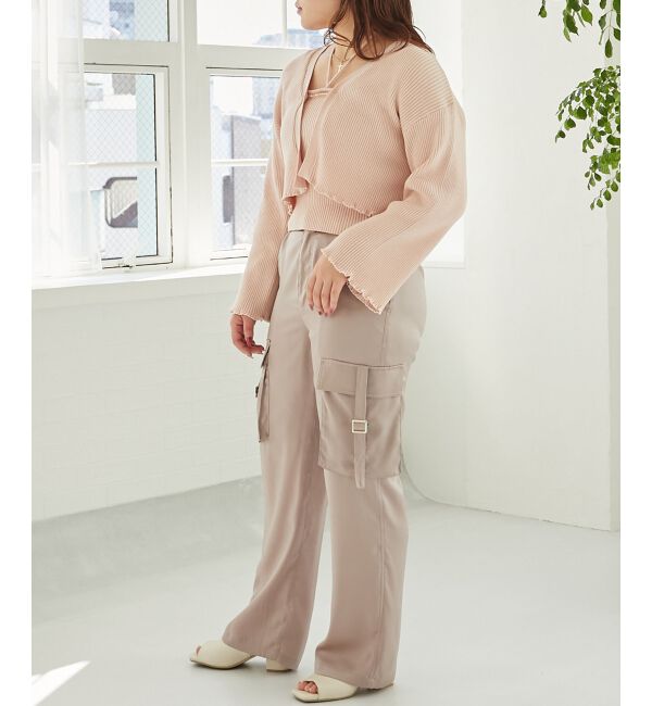 MAJESTICLEGON「サテンカーゴパンツ」|カーゴ|